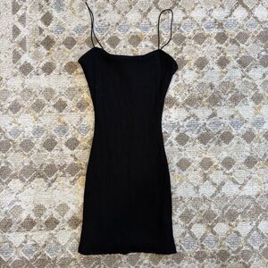 Windsor Black Mini Dress with Spaghetti Straps